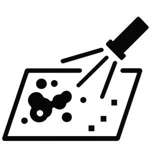 dame un logo minimalista en color negro y fondo transparente que indique eliminacion de oxido al instante