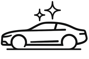 logo minimalista en color negro y fondo transparente, que indique un rejuvenecedor de color negro en autos