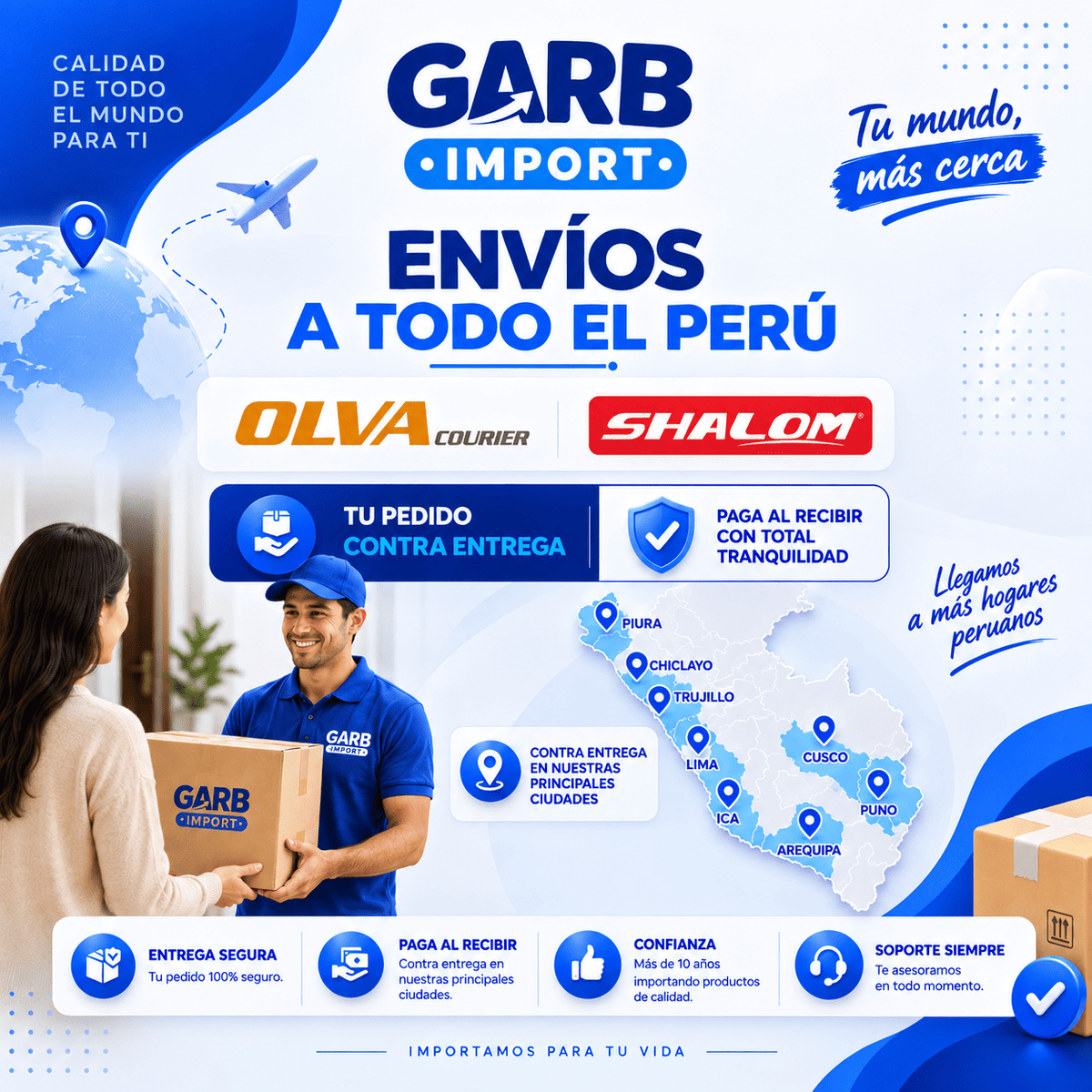 Servicio de entrega confiable
